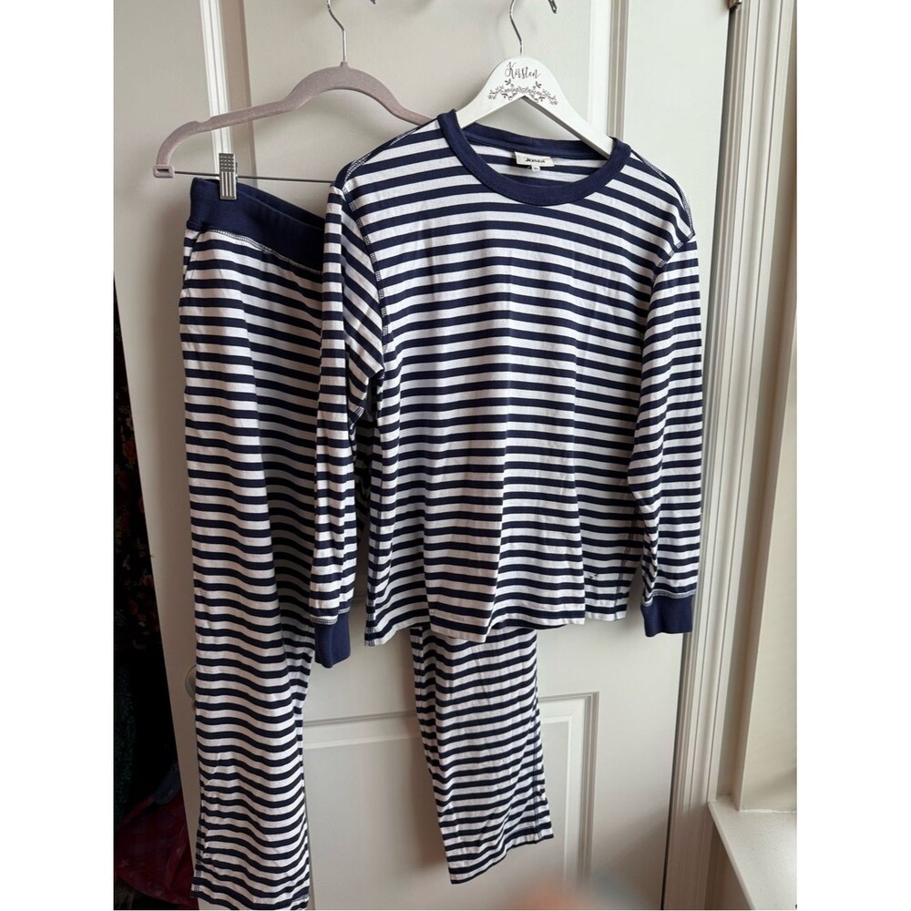 Sleepy Jones Navy stripe 2 Piece Pajama Set Loungewear Casual Cotton Preppy XL
